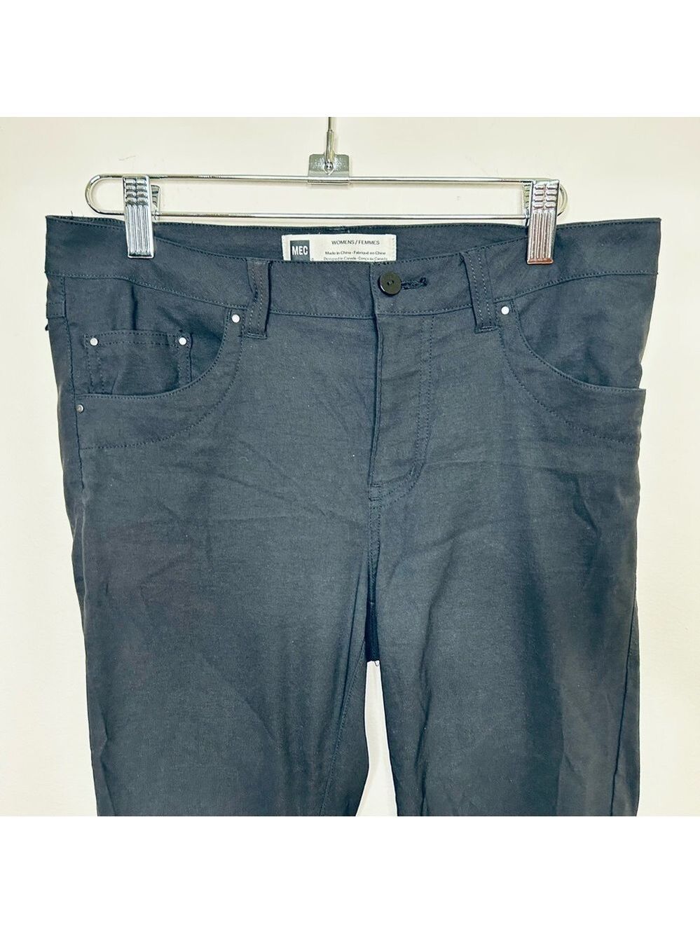 MEC Black Nylon Spandex Skinny Jeans Size 8 - Picture 3 of 9